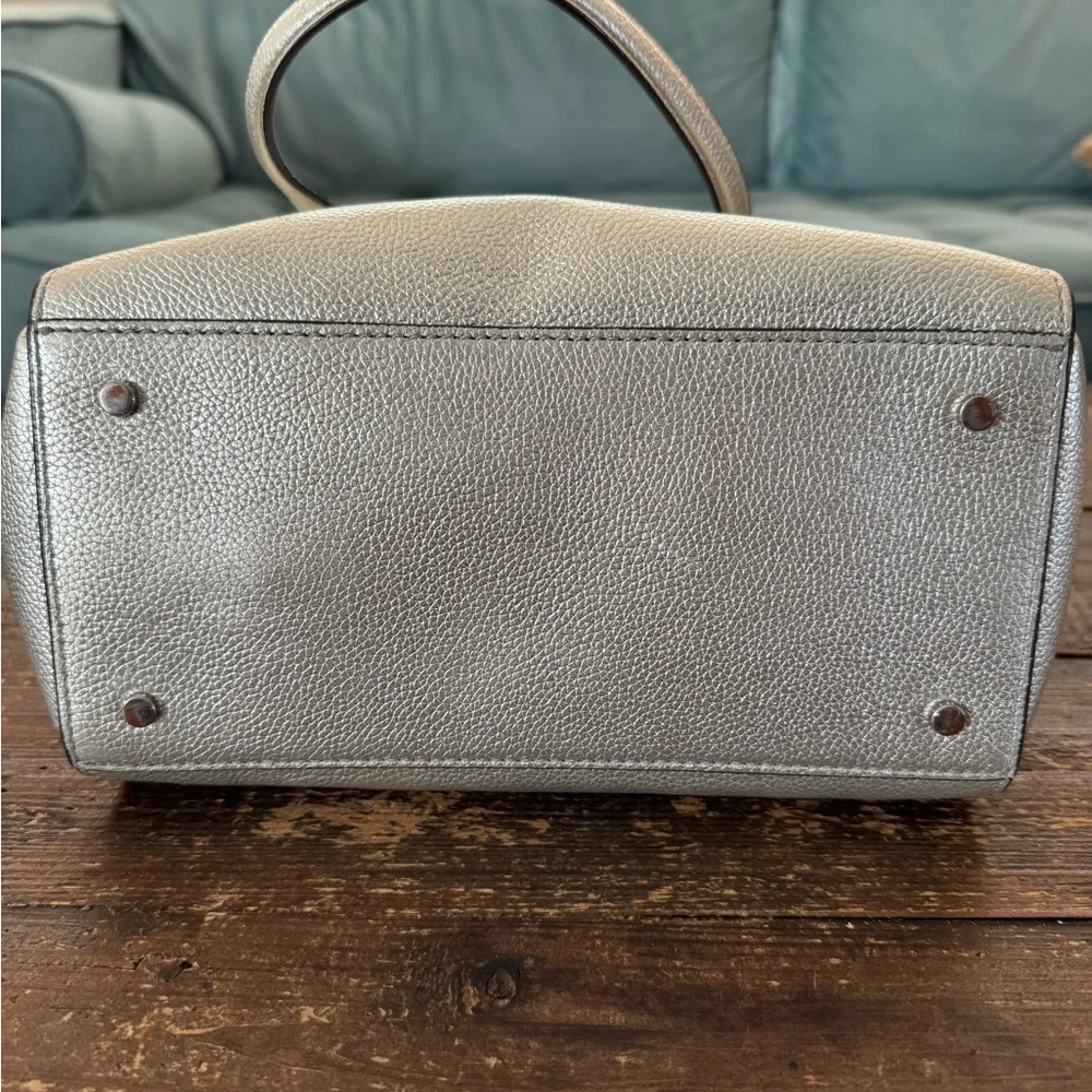 Kate Spade Metallic Jackson Leather Medium Satchel Crossbody Bag AND Wallet